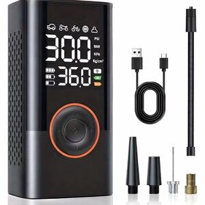 Portable Black Tire Inflator with Digital Display